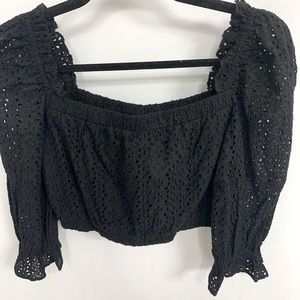 WILD HONEY LACE CROP TOP
